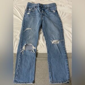 Women's Levis 501 crop Jean, size 26